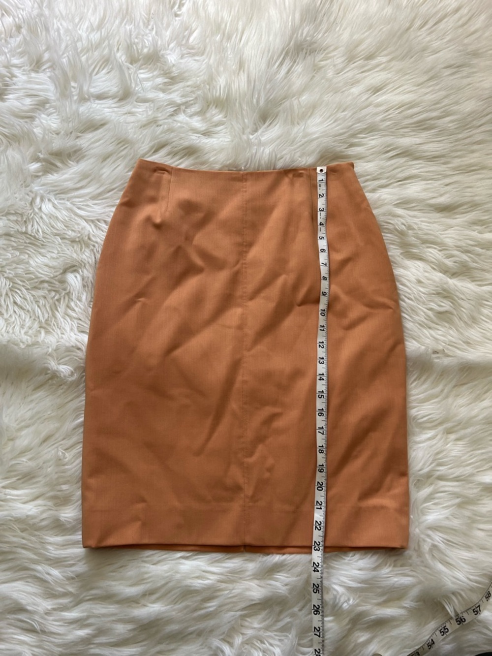 Doncaster Rust Orange Pencil Skirt 99% Wool - Picture 6 of 7